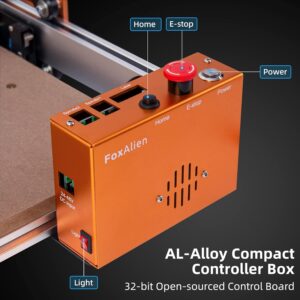712vzD1yuxL._AC_SL1500_.jpg Machine de Gravure CNC FoxAlien Masuter Pro, Routeur a Bois 3-axes tout En Aluminium pour Graver Le Bois, L'acrylique, Le MDF, Le ny