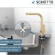 SCHUTTE 79770 London Robinet de cuisine avec douchette extractible, robinet pivotant a 360 degres pour evier de cuisine avec mitigeu