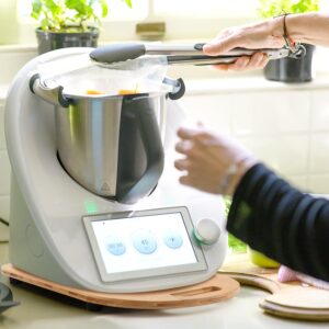 Planche pour Thermomix TM6 TM5 bois, roulettes, poignée