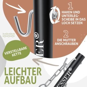 Hamac double KESSER avec support et coussin - 200 kg