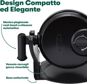 Bella Rotating Waffle Maker, Black
