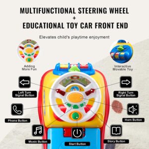 713lI6n8GtL._SL1500_.jpg VEVOR Push Car for Toddlers 1-3 Years Old Kids Car with Musical Steering Wheel and Horn, Sit Up Stand Toy, Under Seat Storage for Bo