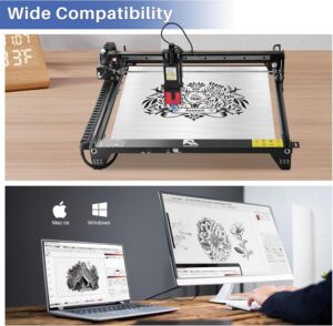 Roomark Machine de gravure laser, sortie, gravure sur bois et metal, taille de travail maximale de, machine de decoupe laser et mach