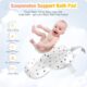 Rabb 1st Baignoire Bebe Pliable, La Baignoire Enfant Convient aux Nouveau Nes aux Tout Petits et Dispose d'un Tapis Antiderapant et