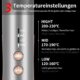 Styler de Flux d'Air Lisseur Boucleur Cheveux 2 en 1 PARWIN PRO BEAUTY Fer a Lisser avec Ventilateur Frais, 130-220 C, avec ecran LE