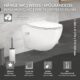 Toilette suspendue ECD Germany céramique blanche, bidet