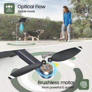 714M36aNzbL._AC_SL1500_.jpg Holy Stone HS175D Drone with 4K Camera pour adultes, quadricoptere RC pliable avec retour automatique GPS, moteur sans balais, suive