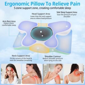 Oreiller ergonomique cervical BBWELL mémoire, côté & dos