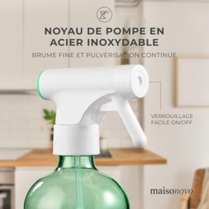 Pulvérisateur plantes 500 ml MaisoNovo lot 2 Vert +16 étiq