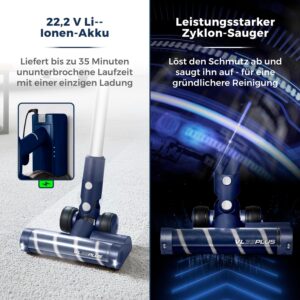 Aspirateur balai sans fil Tower VL35 - HEPA, anti-emmêlement
