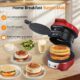 Appareils A Sandwiches, Muffin Burger Maker Et Grill SandwichHamburger, Avec Une Bague A Œufs, Parfait Pour Le Hamburger, Collation