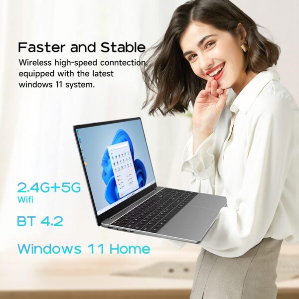 ALLDOCUBE GTBOOK 15 Laptop, 15.6 Inch FHD IPS, Intel Quad-Core N5100 2.8GHz, Laptop Windows 11 12GB RAM and 256GB SSD, 10000mAh, Min