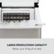 Machine à glaçons Klarstein maison 2,5 L, jusqu’à 13 kg