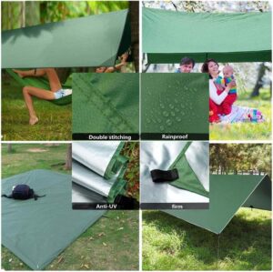 Hamac de Camping avec moustiquaire, hamac Simple et Double leger, Portable en pour 2 Personne pour Le Camping, la randonnee, la Surv