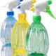 Gentpovth 3 Pieces 500ML Flacon Spray Bouteilles Vide Rechargeable (Jaune-vert-bleu)