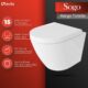LAVITA Solido Start Wall Unit Sogo Wall-Mounted Toilet White Rimless Toilet Seat with Soft-Close Mechanism Chrome Button Complet