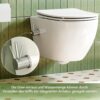 Shower toilet with built-in nozzle, suspended toilet with bidet function, Taharet toilet with nano-coating, toilet shower with tap,