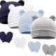 DRESHOW Bonnets de Naissance et Moufles de Protection Bebe Gants Bonnet Nouveau-ne Bambin Doux Mignon Tricote Chapeau 0-6 Mois, Tail