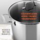 Nutrichef Marmite en Acier Inoxydable-11 Litres-Marmite Inox-Acier Inoxydable de Qualite Alimentaire-Induction Lourde-Faitout-Grande