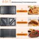 715xELGavTL._AC_SL1500_.jpg OKYUK Gaufrier, Gauffrier multifonctions 750W avec 6 plaques de gril antiadhesives amovibles, gauffrier repondant a differents besoi
