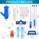 Aspirateur de piscine ZZXLOPEZ 168 cm portable, 4 tiges