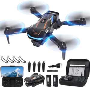 Mini Drone pour Enfant avec Camera 1080P HD, Avec une touche decollageatterrissage, Flip 3D, Capteur de gravite, Controle gestuel,