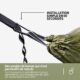 BTRWOR Hamac d'exterieur avec moustiquaire Hamac de Voyage en Nylon Charge maximale de 300 kg 260 x 140 cm Accessoires de Ca