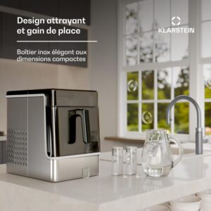 Machine à glaçons Klarstein inox 23 kg/24h, nettoyage auto