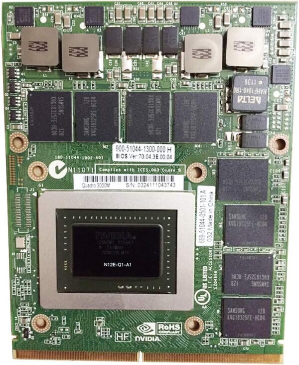 2GB GDDR5 Graphics Card NVIDIA Quadro 3000M for HP EliteBook 8760w 8770w 8740w Dell Precision M6600 M6700 Mobile Workstation Laptop