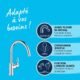 Robinet de cuisine GROHE Start Flow Supersteel, bec U 360°