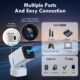 SEPYMP Portable Mini Projector, 4k Projector, Independent Speaker 5 Watts, 1080P HD, 350 ANSI, Android 11, Pre-Installed Netflix, Yo