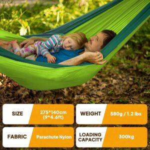Hamac de voyage NATUREFUN ultra-léger 300 kg 275x140 cm