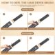 Air Styler 6 en 1 Brosse Soufflante Seche Cheveux, Boucler les Cheveux avec de l'Air Brosse Lissante, Outils de Coiffure Multifoncti