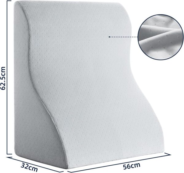 NOFFA Coussin de Lecture en Mousse a Memoire de Forme pour Lit Oreiller Cale Dos Coussin a Coin Triangle est Ideal pour Soutenir Le