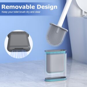 717DxOhBd0L._AC_SL1500_.jpg Alyvisun Silicone Toilet Brush, Suspended Silicone Toilet Brush, Quick Dry Toilet Brush Set with Long Handle, Wall-MountedFloor Mou
