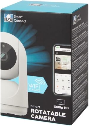 LSC Smart Security Camera, 1080P HD, WiFi, 360 Night Vision, Two-Way Audio, Motion Detection and Pet and Baby Monitoring Function