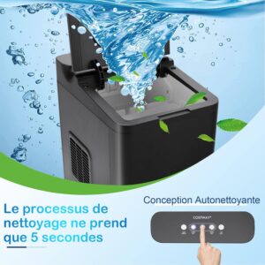 Machine à glaçons GOPLUS 15 kg/24h, 9 cubes en 6-13 min