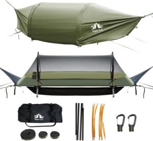 717TOlCur3L._AC_SL1500_.jpg Night Cat Hamac Tente Fond Plat pour 1 Personne avec Moustiquaire Couverture Impermeable et Espace de Rangement Supplementaire Rando