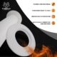 TYGERIX White EPDM Rubber Rosette Wall Covering 100 mm Flexible Rosette for Covering Boilers, Stoves and Any System Hoses Heat R