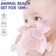 hahaland Kit de Jouets de Plage Enfant, Jouet de Sable avec Seau Plage pour Bebes Enfant, Turtle Crocodile Baleine Crabe Moules Joue