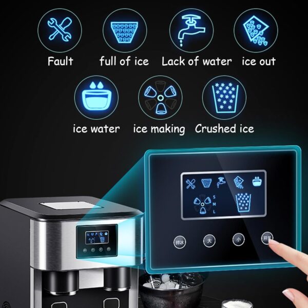 Ice Maker for Home Camping Catering 3 in 1 Shaved Ice Maker Ice Maker Ice Maker LCD Display (Touch)