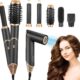 Air Styler 6 en 1 Brosse Soufflante Seche Cheveux, Boucler les Cheveux avec de l'Air Brosse Lissante, Outils de Coiffure Multifoncti