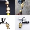 2 Pieces Connecteur De Robinet en Laiton Jardin, Accessoires De Connecteur De Tuyau d'Arrosage Connecteur De Tuyau d'eau 34 Pouce,
