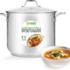 Nutrichef Marmite en Acier Inoxydable-11 Litres-Marmite Inox-Acier Inoxydable de Qualite Alimentaire-Induction Lourde-Faitout-Grande