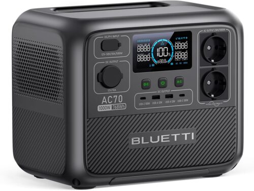 BLUETTI AC70 Portable Power Station, 768Wh LiFePO4 Battery with 2 AC Outlets 1000W (2000W Pic), 100W USB Type-C Port, Product Was No