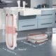 Baignoire bébé pliable avec thermomètre digital, coussin