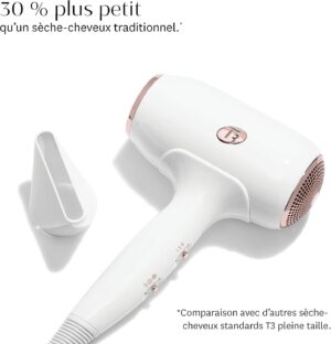 T3 Fit Seche cheveux Professionnel Ionique Compact Sechage Rapide Leger et Ergonomique Lissage des Frisottis Plusieurs Combinaisons
