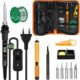 Fer a Souder Kit 80W Temperature Reglable 180-520C Electronique de Precision avec Interrupteur ONOFF, 5 Conseils de soudage, Pompe