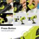 Pistolet a Peinture, DEWINNER Pulverisation de 550W, Debit reglable a Reservoir de 1000ML Detachable, electrique 3 nozzles Debit 100