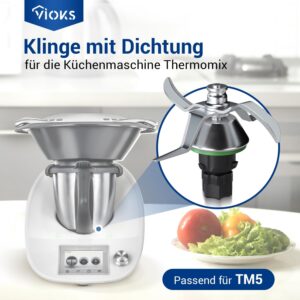 Couteau TM5 VIOKS remplacement inox SUS420 pour Thermomix